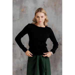 Лонгслів «Мілана» чорного кольору