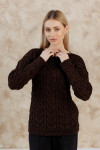 Chocolate-colored sweater "Assol"