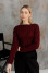 Cropped jumper "Assol" in burgundy color