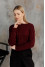 Cropped jumper "Assol" in burgundy color