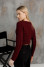 Cropped jumper "Assol" in burgundy color