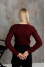 Cropped jumper "Assol" in burgundy color