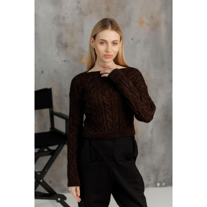 Кроп-джемпер «Асоль» шоколадного цвета
