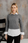 Cropped jumper "Assol" in gray