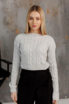 Cropped jumper "Assol" white