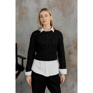 Кроп-джемпер «Асоль» черного цвета