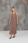 Aura dress in taupe color