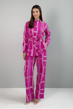 "Chiara" crimson print suit