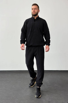 Спортивный костюм "Бекхенд" черного цвета