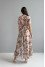 "Inora" dress in beige with print