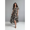 "Inora" black dress with print
