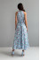 "Meili" dress in blue with print