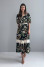 "Amelia" dress in black with print