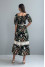 "Amelia" dress in black with print