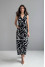 "Niola" black dress with print