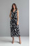 "Niola" black dress with print