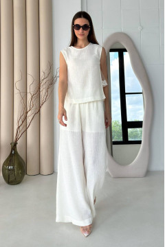Pants "Edwin" milk color
