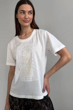 T-shirt "Riza" milky color