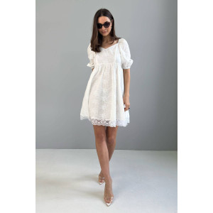 Dress "Fire" milky color