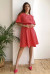Платье «Ирида» красного цвета с принтом