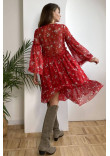 Сукня «Алеса» червоного кольору з принтом