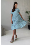 Сукня «Клотильда» кольору полину з принтом