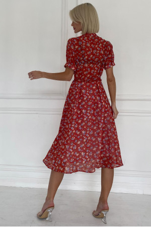 Сукня «Макбет» теракотового кольору з принтом