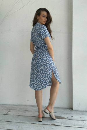 Сукня «Флокі» синього кольору з принтом