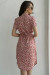 Платье «Флоки» терракотового цвета с принтом