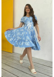 Сукня «Труденс» синього кольору з принтом