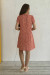 Платье «Магрэтта» персикового цвета с принтом