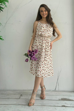 Milk-colored Konstanz sundress with print