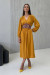 Сукня «Кордова» гірчичного кольору з принтом