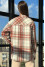 Peach-colored checkered shirt "Rusya"