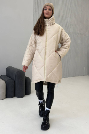 Женское пальто «Маруна» бежевого цвета