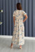 Платье «Дейлия» бежевого цвета с принтом