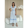 "Darlene" milky-colored dress with print