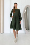 "Shayri" green dress with print