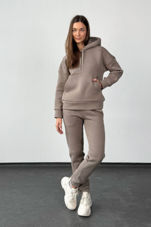 Спортивный костюм «Фоллия» бежево-серого цвета