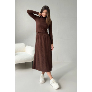 Спідниця «Віола» коричневого кольору
