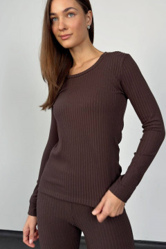 Chocolate-colored suit "Octave"