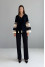 Blouse "Yaroslava" black and beige lace