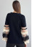Blouse "Yaroslava" black and beige lace