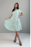 Mint-colored dress "Karisa" with print