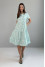 Mint-colored dress "Karisa" with print