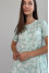 Mint-colored dress "Karisa" with print