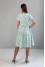 Mint-colored dress "Karisa" with print