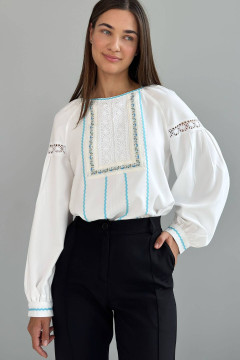 Блуза «Велія» молочного кольору