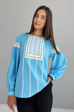 Блуза «Велія» блакитного кольору