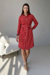 Coral-colored Taska dress
